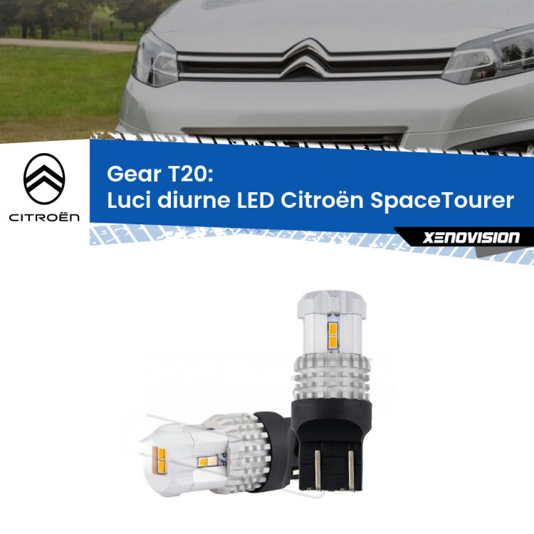 0 Luci diurne LED Citroën SpaceTourer  2016 in poi: T20 Bolt <strong>LED T20 </strong><strong>Luci diurne</strong> <strong>Citroën</strong> <strong>SpaceTourer </strong> 2016 in poi. Coppia LED effetto Stealth, ottima resa in ogni direzione, Qualità Massima.