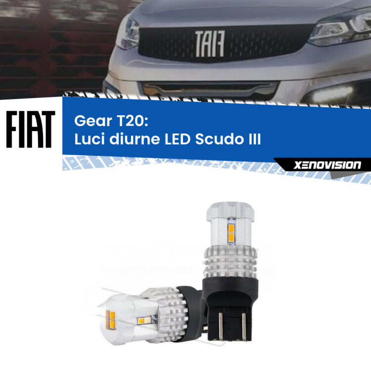 0 Luci diurne LED Fiat Scudo III 2022 in poi: T20 Bolt <strong>LED T20 </strong><strong>Luci diurne</strong> <strong>Fiat</strong> <strong>Scudo </strong>(III) 2022 in poi. Coppia LED effetto Stealth, ottima resa in ogni direzione, Qualità Massima.