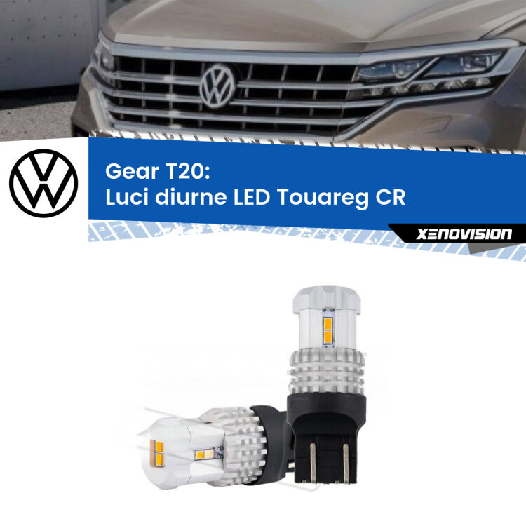 0 Luci diurne LED VW Touareg CR 2018 in poi: T20 Bolt <strong>LED T20 </strong><strong>Luci diurne</strong> <strong>VW</strong> <strong>Touareg </strong>(CR) 2018 in poi. Coppia LED effetto Stealth, ottima resa in ogni direzione, Qualità Massima.