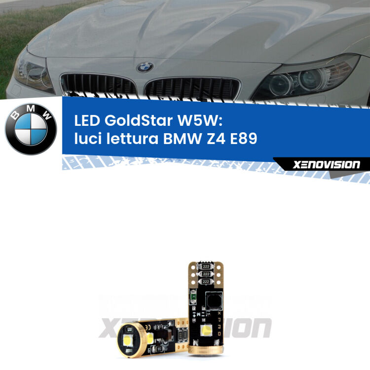 <strong>Luci Lettura LED BMW Z4</strong> E89 2009 - 2016: ottima luminosità a 360 gradi. Si inseriscono ovunque. Canbus, Top Quality.