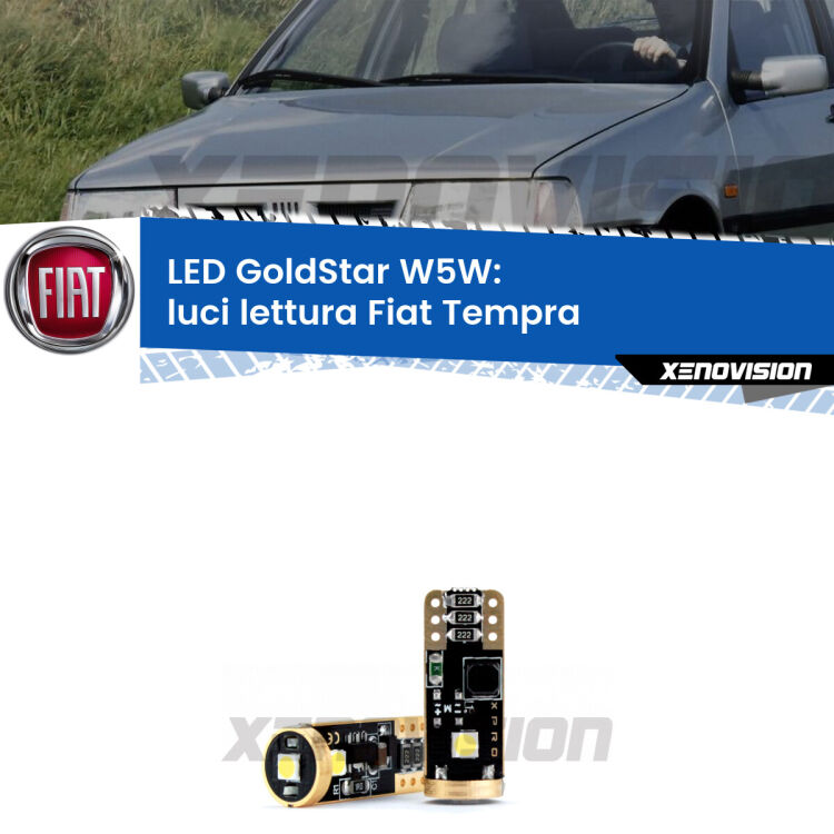 <strong>Luci Lettura LED Fiat Tempra</strong>  1990 - 1996: ottima luminosità a 360 gradi. Si inseriscono ovunque. Canbus, Top Quality.