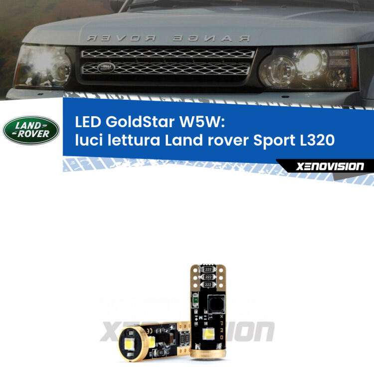 <strong>Luci Lettura LED Land rover Sport</strong> L320 2005 - 2013: ottima luminosità a 360 gradi. Si inseriscono ovunque. Canbus, Top Quality.