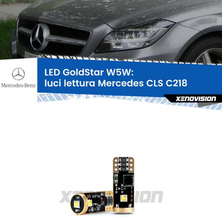 <strong>Luci Lettura LED Mercedes CLS</strong> C218 2011 - 2017: ottima luminosità a 360 gradi. Si inseriscono ovunque. Canbus, Top Quality.