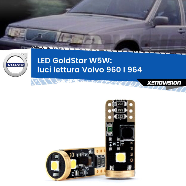 <strong>Luci Lettura LED Volvo 960 I</strong> 964 1990 - 1994: ottima luminosità a 360 gradi. Si inseriscono ovunque. Canbus, Top Quality.