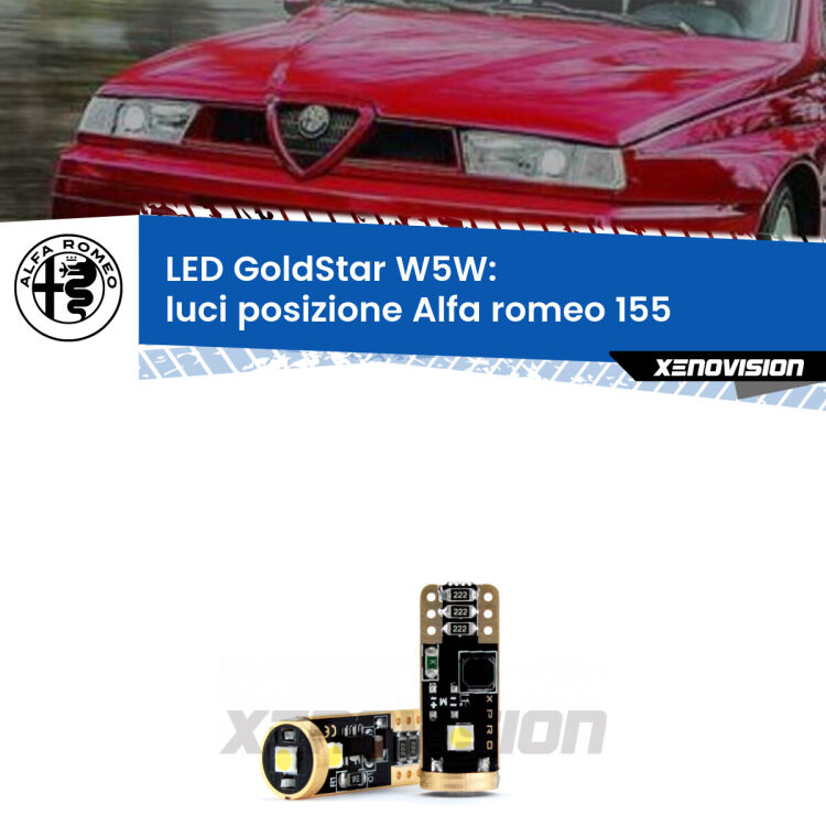 <strong>Luci posizione LED Alfa romeo 155</strong>  1992-1997: ottima luminosità a 360 gradi. Si inseriscono ovunque. Canbus, Top Quality.
