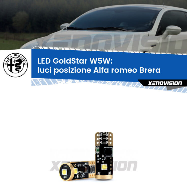 <strong>Luci posizione LED Alfa romeo Brera</strong>  2006-2010: ottima luminosità a 360 gradi. Si inseriscono ovunque. Canbus, Top Quality.
