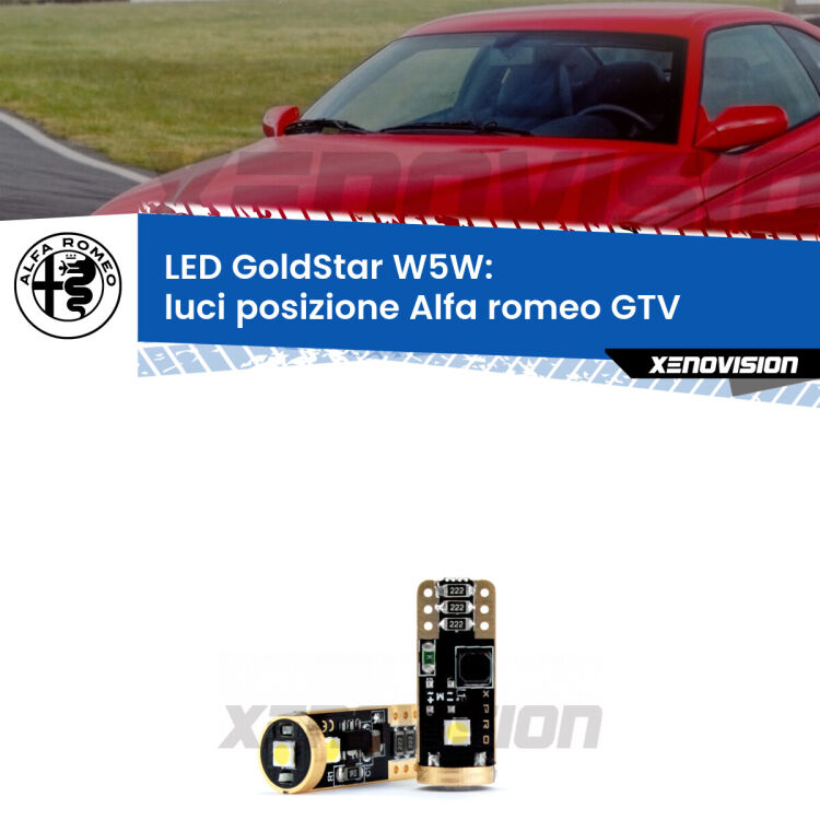 <strong>Luci posizione LED Alfa romeo GTV</strong>  1995-2005: ottima luminosità a 360 gradi. Si inseriscono ovunque. Canbus, Top Quality.