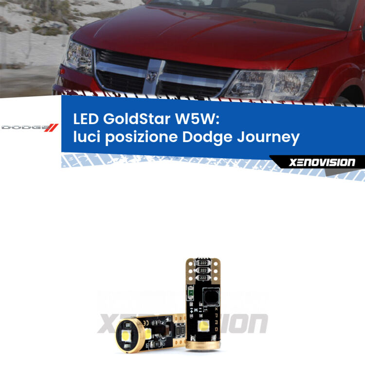 <strong>Luci posizione LED Dodge Journey</strong>  2008-2015: ottima luminosità a 360 gradi. Si inseriscono ovunque. Canbus, Top Quality.