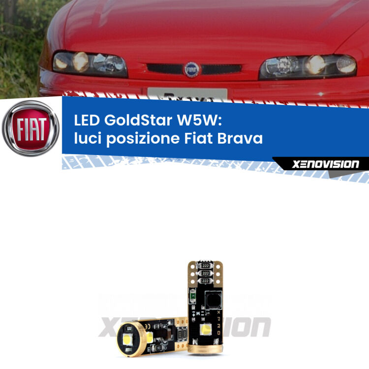 <strong>Luci posizione LED Fiat Brava</strong>  1995-2001: ottima luminosità a 360 gradi. Si inseriscono ovunque. Canbus, Top Quality.