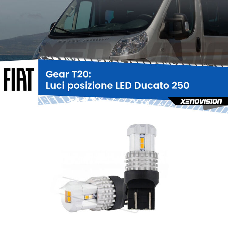 0 Luci posizione LED Fiat Ducato 250 2014-2018: T20 Bolt <strong>LED T20 </strong><strong>Luci posizione</strong> <strong>Fiat</strong> <strong>Ducato </strong>(250) 2014-2018. Coppia LED effetto Stealth, ottima resa in ogni direzione, Qualità Massima.