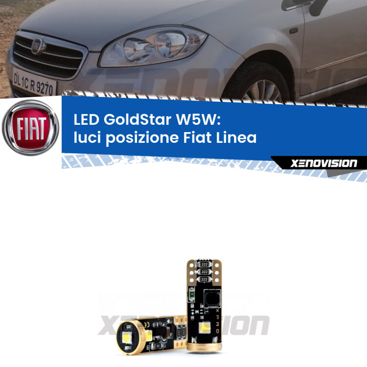 <strong>Luci posizione LED Fiat Linea</strong>  2007-2018: ottima luminosità a 360 gradi. Si inseriscono ovunque. Canbus, Top Quality.
