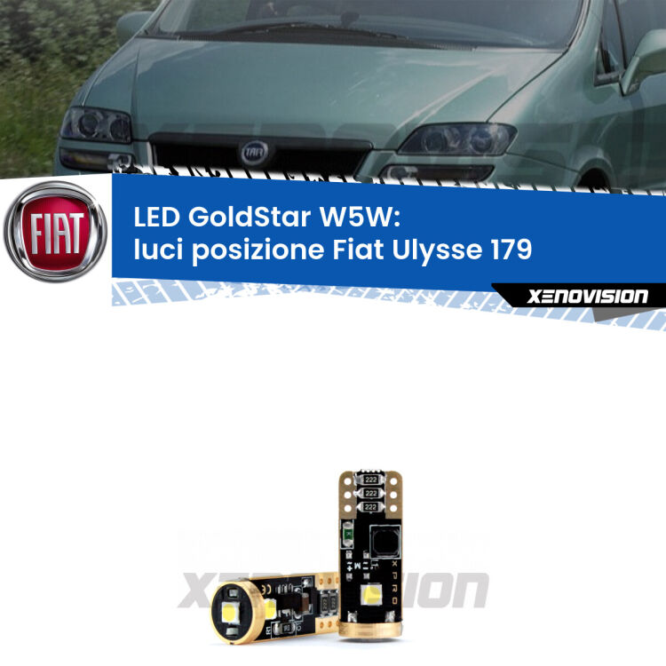 <strong>Luci posizione LED Fiat Ulysse</strong> 179 2002-2011: ottima luminosità a 360 gradi. Si inseriscono ovunque. Canbus, Top Quality.