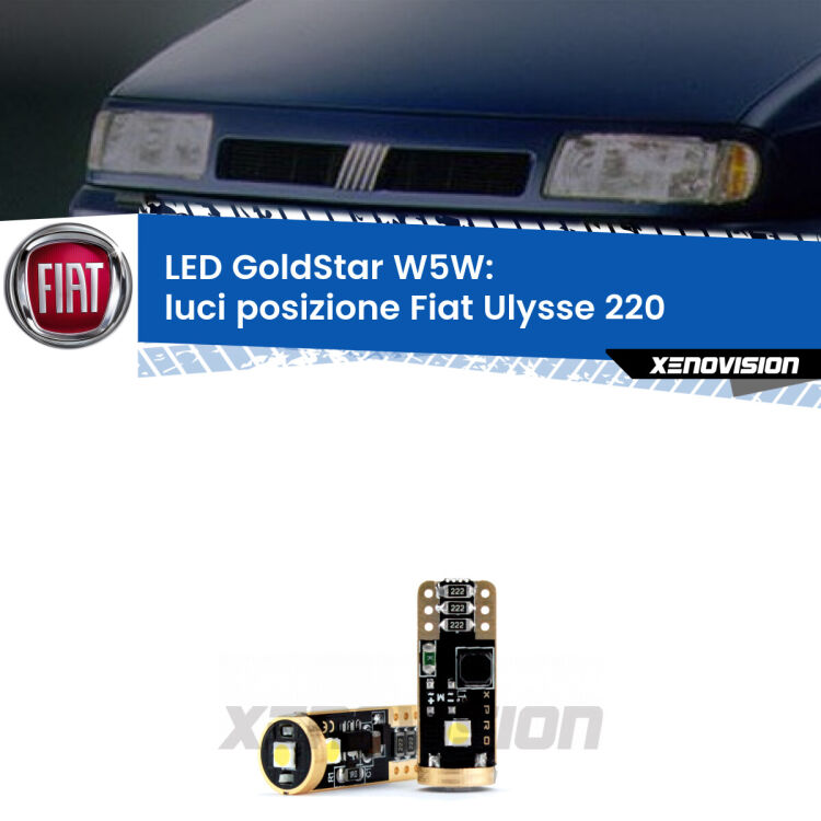 <strong>Luci posizione LED Fiat Ulysse</strong> 220 1994-2002: ottima luminosità a 360 gradi. Si inseriscono ovunque. Canbus, Top Quality.