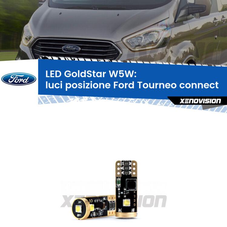 <strong>Luci posizione LED Ford Tourneo connect</strong>  2002-2013: ottima luminosità a 360 gradi. Si inseriscono ovunque. Canbus, Top Quality.