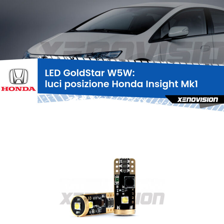 <strong>Luci posizione LED Honda Insight</strong> Mk1 2000-2006: ottima luminosità a 360 gradi. Si inseriscono ovunque. Canbus, Top Quality.