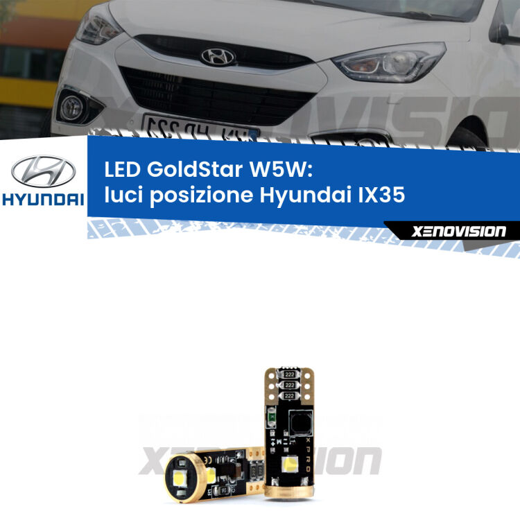<strong>Luci posizione LED Hyundai IX35</strong>  2009-2013: ottima luminosità a 360 gradi. Si inseriscono ovunque. Canbus, Top Quality.