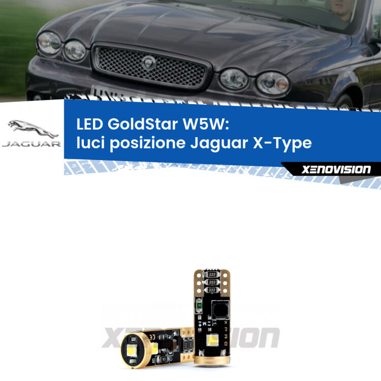 <strong>Luci posizione LED Jaguar X-Type</strong>  2001-2009: ottima luminosità a 360 gradi. Si inseriscono ovunque. Canbus, Top Quality.