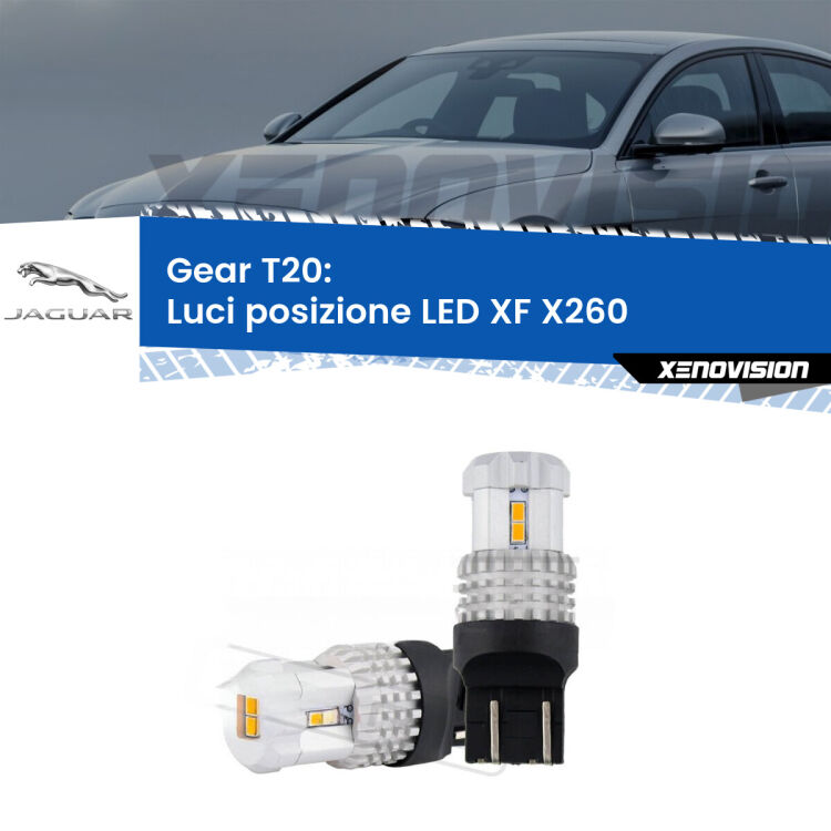 0 Luci posizione LED Jaguar XF X260 2015in poi: T20 Bolt <strong>LED T20 </strong><strong>Luci posizione</strong> <strong>Jaguar</strong> <strong>XF </strong>(X260) 2015in poi. Coppia LED effetto Stealth, ottima resa in ogni direzione, Qualità Massima.