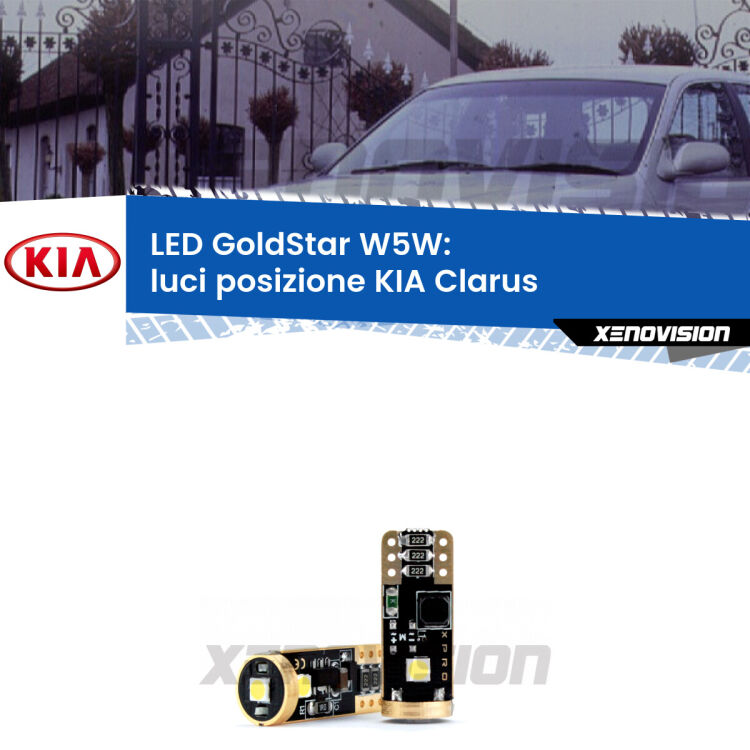 <strong>Luci posizione LED KIA Clarus</strong>  1996-2001: ottima luminosità a 360 gradi. Si inseriscono ovunque. Canbus, Top Quality.