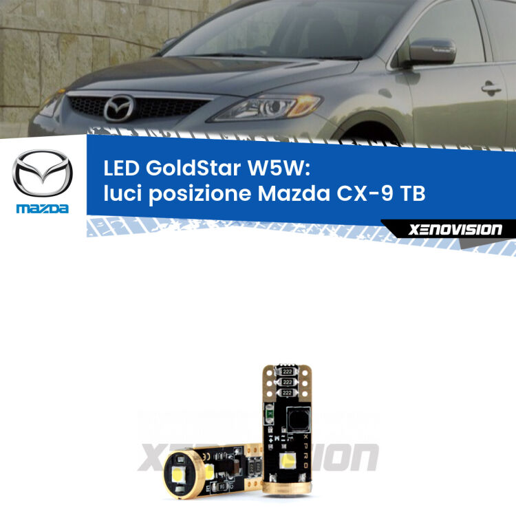 <strong>Luci posizione LED Mazda CX-9</strong> TB 2006-2015: ottima luminosità a 360 gradi. Si inseriscono ovunque. Canbus, Top Quality.