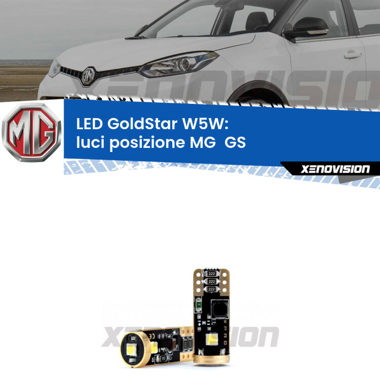 <strong>Luci posizione LED MG  GS</strong>  2016-2019: ottima luminosità a 360 gradi. Si inseriscono ovunque. Canbus, Top Quality.