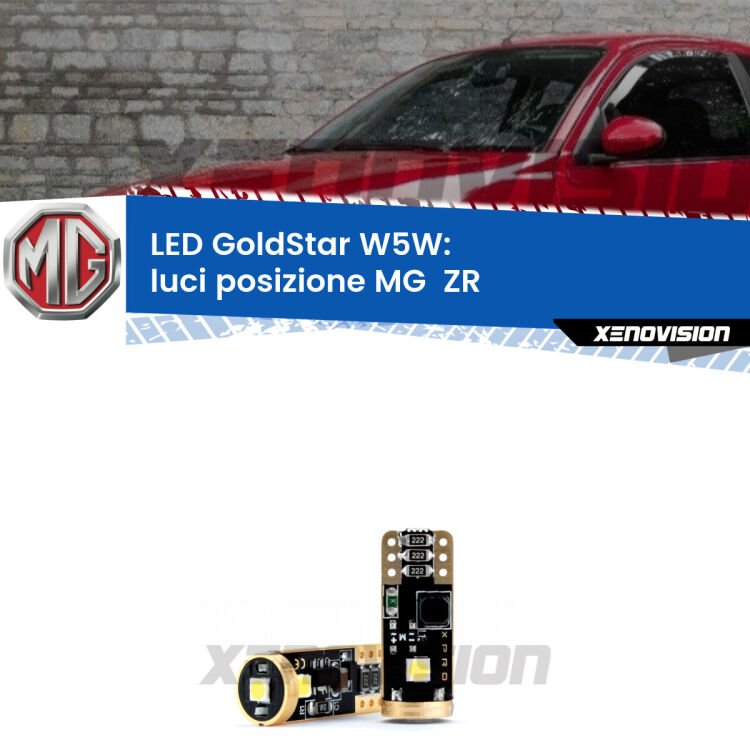 <strong>Luci posizione LED MG  ZR</strong>  2001-2005: ottima luminosità a 360 gradi. Si inseriscono ovunque. Canbus, Top Quality.