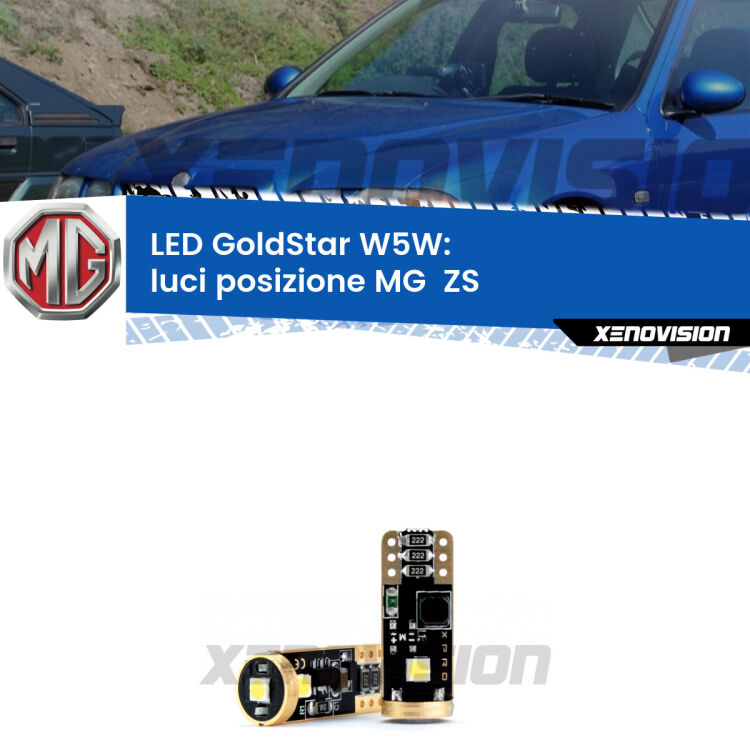 <strong>Luci posizione LED MG  ZS</strong>  2001-2005: ottima luminosità a 360 gradi. Si inseriscono ovunque. Canbus, Top Quality.