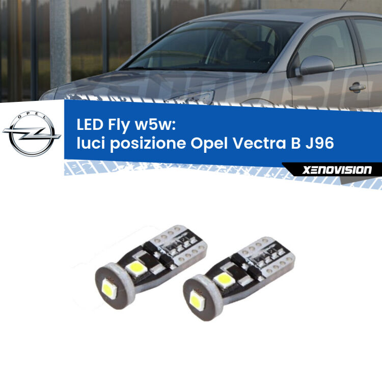 0 Luci posizione LED Opel Vectra B J96 1995-2002: W5W Fly <strong>luci posizione LED per Opel Vectra B</strong> J96 1995-2002. Coppia lampadine <strong>w5w</strong> Canbus compatte modello Fly Xenovision.