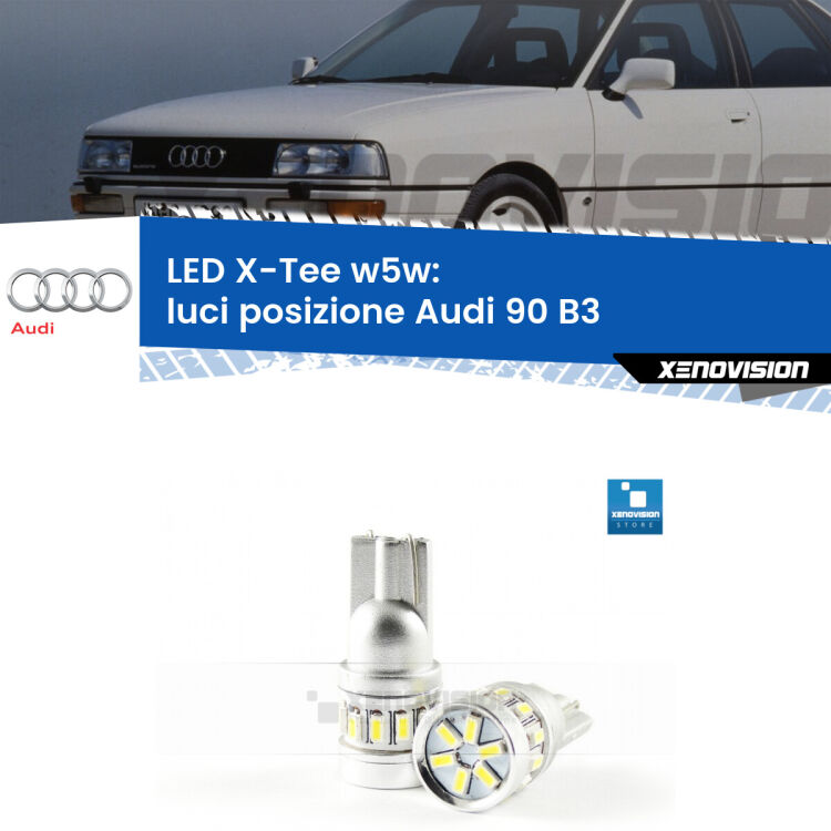 <strong>LED luci posizione per Audi 90</strong> B3 Versione 2. Lampade <strong>W5W</strong> modello X-Tee Xenovision top di gamma.