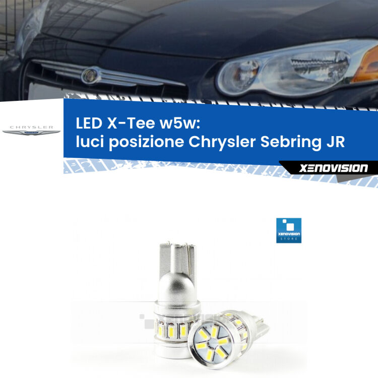 <strong>LED luci posizione per Chrysler Sebring</strong> JR 2001-2007. Lampade <strong>W5W</strong> modello X-Tee Xenovision top di gamma.
