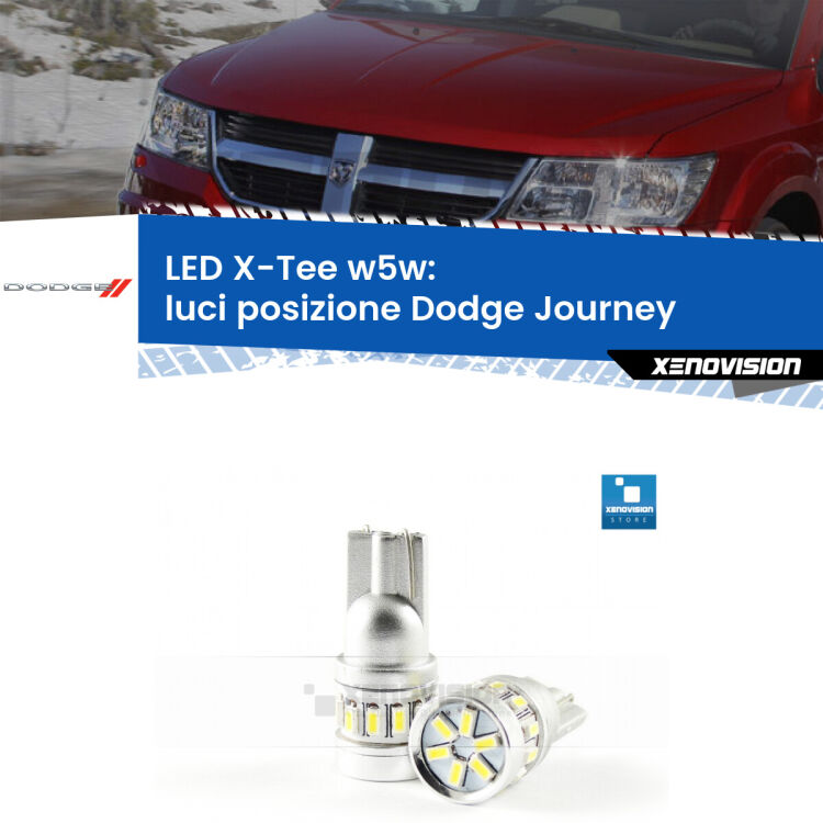 <strong>LED luci posizione per Dodge Journey</strong>  2008-2015. Lampade <strong>W5W</strong> modello X-Tee Xenovision top di gamma.