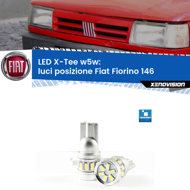 <strong>LED luci posizione per Fiat Fiorino</strong> 146 1988-2001. Lampade <strong>W5W</strong> modello X-Tee Xenovision top di gamma.