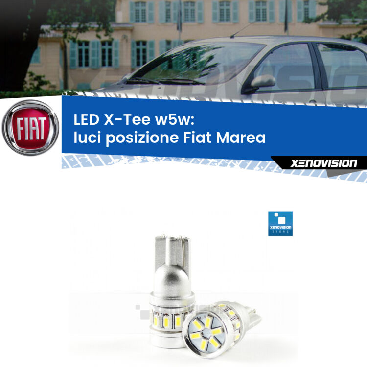 <strong>LED luci posizione per Fiat Marea</strong>  1996-2002. Lampade <strong>W5W</strong> modello X-Tee Xenovision top di gamma.