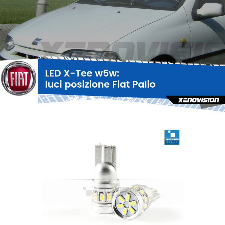 <strong>LED luci posizione per Fiat Palio</strong>  1996-2003. Lampade <strong>W5W</strong> modello X-Tee Xenovision top di gamma.
