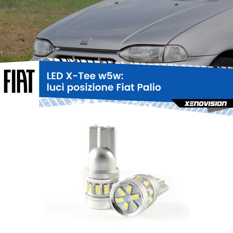 0 Luci posizione LED per Fiat Palio 1996-2003: W5W X-Tee <strong>LED luci posizione per Fiat Palio</strong> 1996-2003. Lampade <strong>W5W</strong> modello X-Tee Xenovision top di gamma.