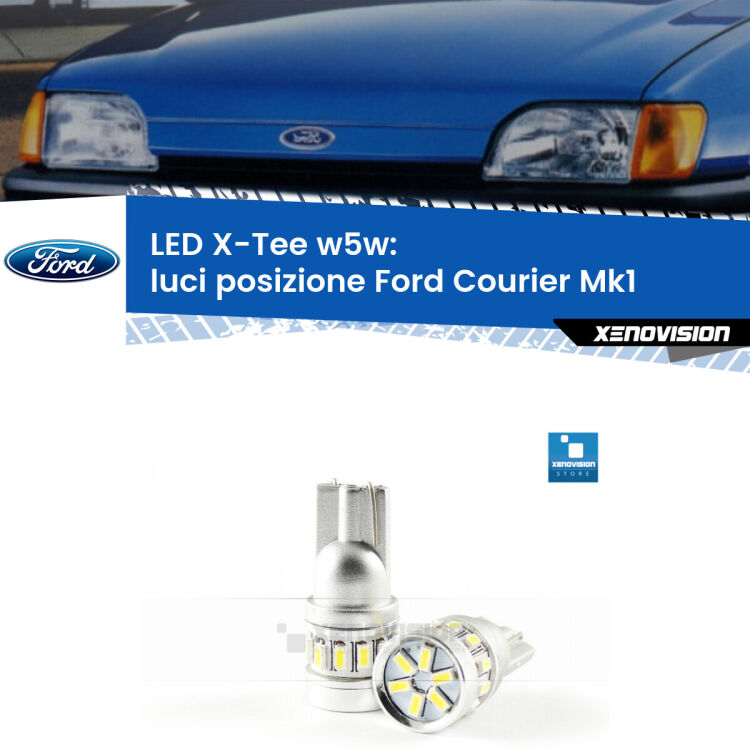 <strong>LED luci posizione per Ford Courier</strong> Mk1 1991-1995. Lampade <strong>W5W</strong> modello X-Tee Xenovision top di gamma.