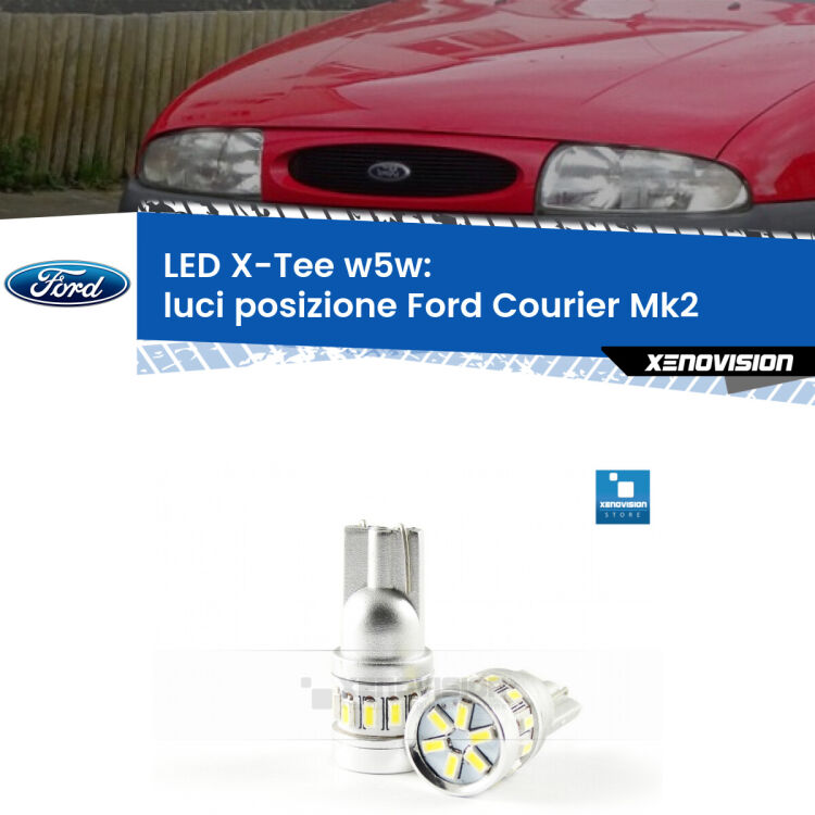 <strong>LED luci posizione per Ford Courier</strong> Mk2 1996-2003. Lampade <strong>W5W</strong> modello X-Tee Xenovision top di gamma.