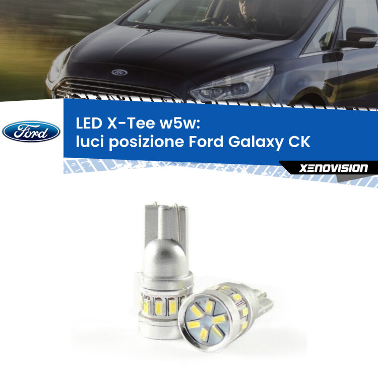 0 Luci posizione LED per Ford Galaxy CK 2015-2018: W5W X-Tee <strong>LED luci posizione per Ford Galaxy</strong> CK 2015-2018. Lampade <strong>W5W</strong> modello X-Tee Xenovision top di gamma.