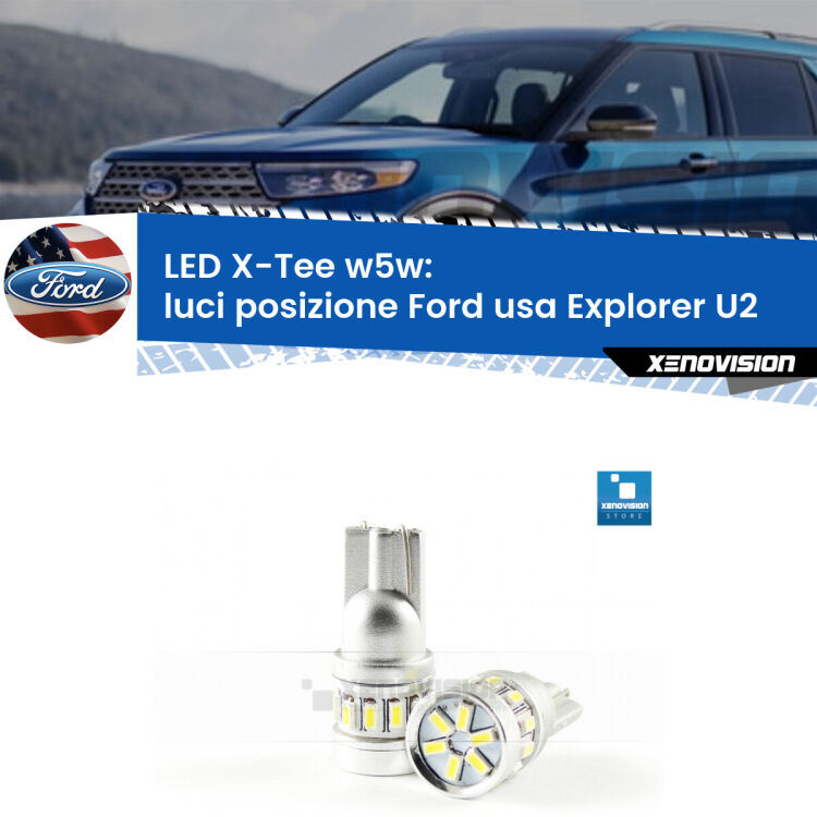 <strong>LED luci posizione per Ford usa Explorer</strong> U2 1995-2001. Lampade <strong>W5W</strong> modello X-Tee Xenovision top di gamma.