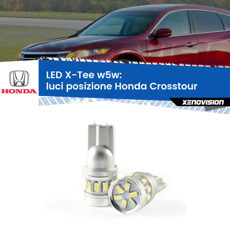 0 Luci posizione LED per Honda Crosstour 2010-2015: W5W X-Tee <strong>LED luci posizione per Honda Crosstour</strong> 2010-2015. Lampade <strong>W5W</strong> modello X-Tee Xenovision top di gamma.