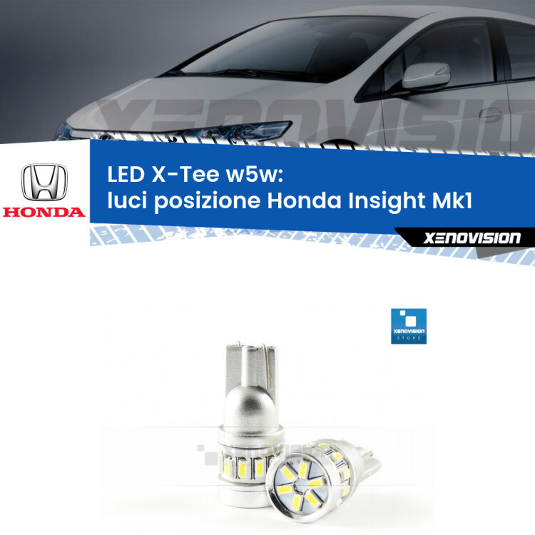 <strong>LED luci posizione per Honda Insight</strong> Mk1 2000-2006. Lampade <strong>W5W</strong> modello X-Tee Xenovision top di gamma.