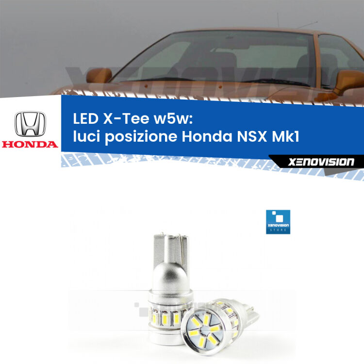 <strong>LED luci posizione per Honda NSX</strong> Mk1 1990-2005. Lampade <strong>W5W</strong> modello X-Tee Xenovision top di gamma.