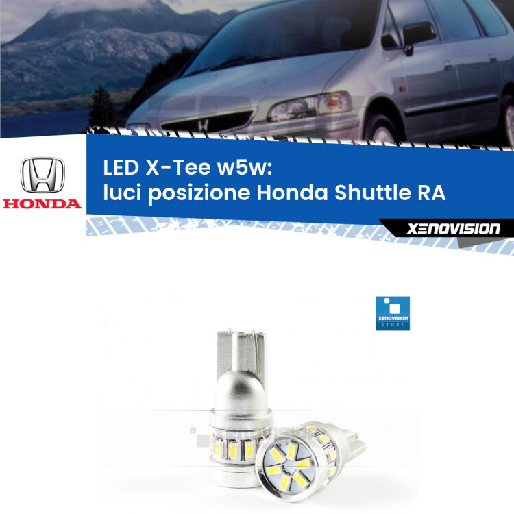 <strong>LED luci posizione per Honda Shuttle</strong> RA 1994-2004. Lampade <strong>W5W</strong> modello X-Tee Xenovision top di gamma.