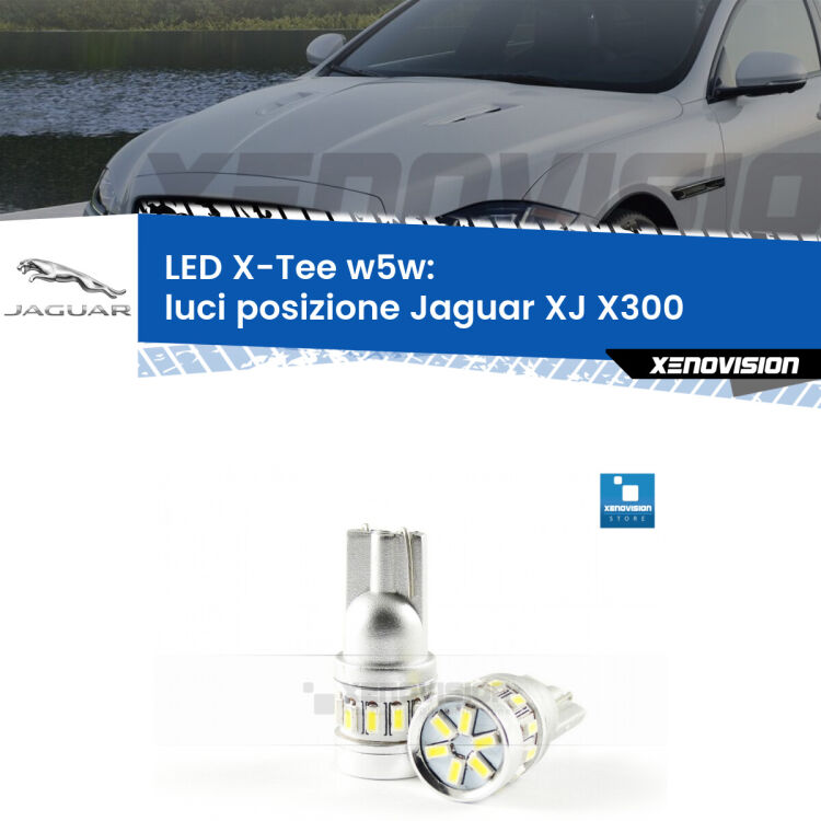 <strong>LED luci posizione per Jaguar XJ</strong> X300 1994-1997. Lampade <strong>W5W</strong> modello X-Tee Xenovision top di gamma.