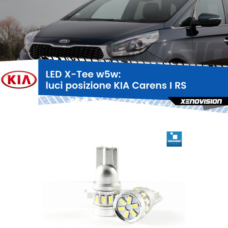 <strong>LED luci posizione per KIA Carens I</strong> RS 1999-2005. Lampade <strong>W5W</strong> modello X-Tee Xenovision top di gamma.