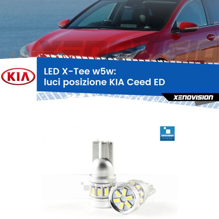<strong>LED luci posizione per KIA Ceed</strong> ED 2006-2012. Lampade <strong>W5W</strong> modello X-Tee Xenovision top di gamma.