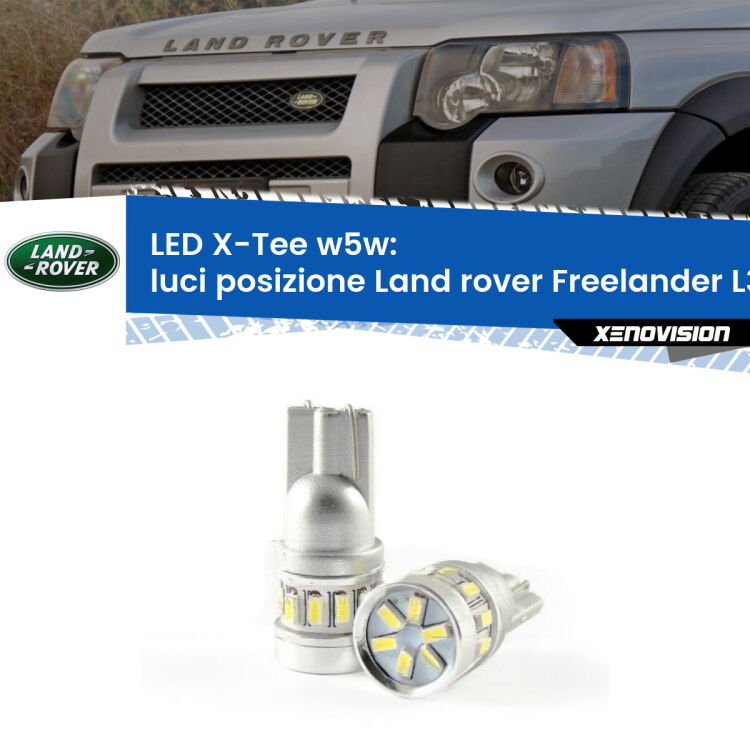 0 Luci posizione LED per Land rover Freelander L314 1998-2006: W5W X-Tee <strong>LED luci posizione per Land rover Freelander</strong> L314 1998-2006. Lampade <strong>W5W</strong> modello X-Tee Xenovision top di gamma.
