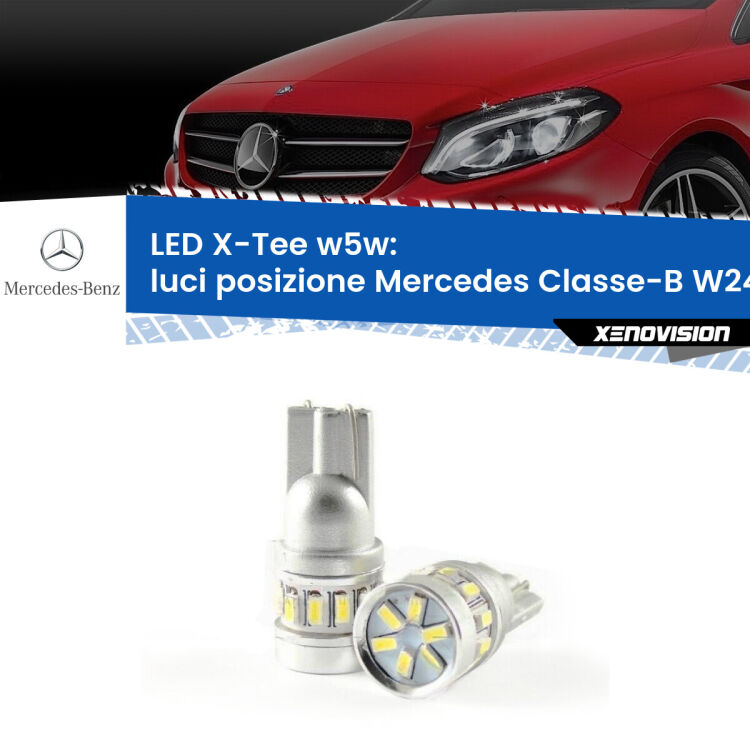 0 Luci posizione LED per Mercedes Classe-B W246, W242 2011-2018: W5W X-Tee <strong>LED luci posizione per Mercedes Classe-B</strong> W246, W242 2011-2018. Lampade <strong>W5W</strong> modello X-Tee Xenovision top di gamma.