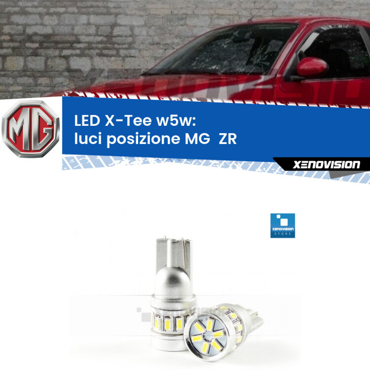 <strong>LED luci posizione per MG  ZR</strong>  2001-2005. Lampade <strong>W5W</strong> modello X-Tee Xenovision top di gamma.