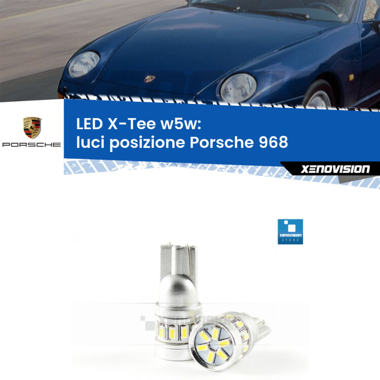 <strong>LED luci posizione per Porsche 968</strong>  1991-1995. Lampade <strong>W5W</strong> modello X-Tee Xenovision top di gamma.